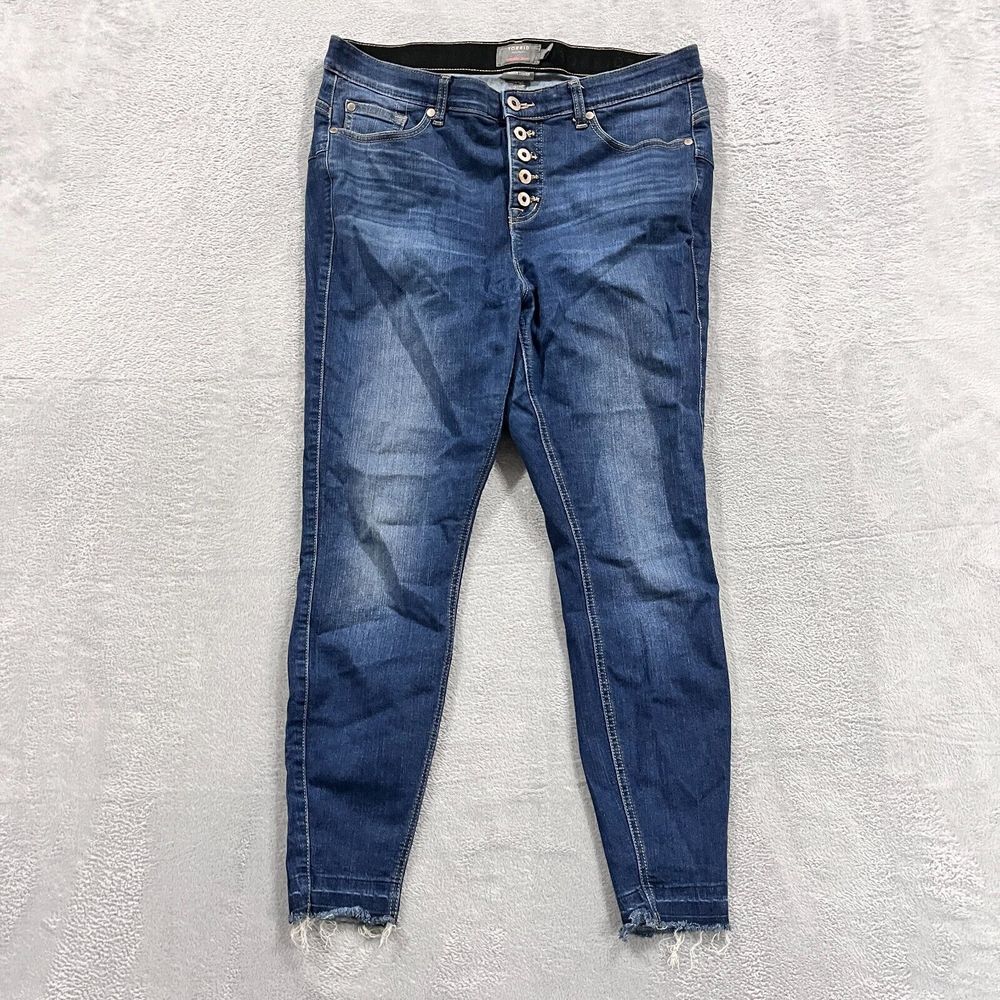 Torrid Bombshell Skinny Jeans Women's 16R Premium‎ Button Fly Blue Stretch Pants